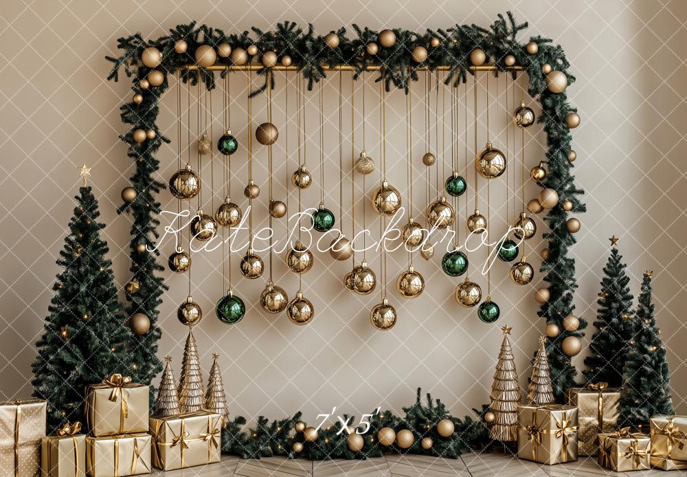 Kate Gold Bauble Christmas Backdrop Designed by Patty Roberts - Kate Backdrop AU
