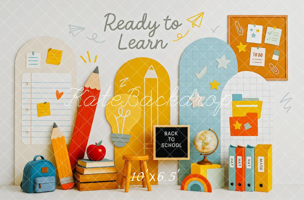 Kate Ready to Learn Backdrop Back To School Designed by Patty Roberts - Kate Backdrop AU