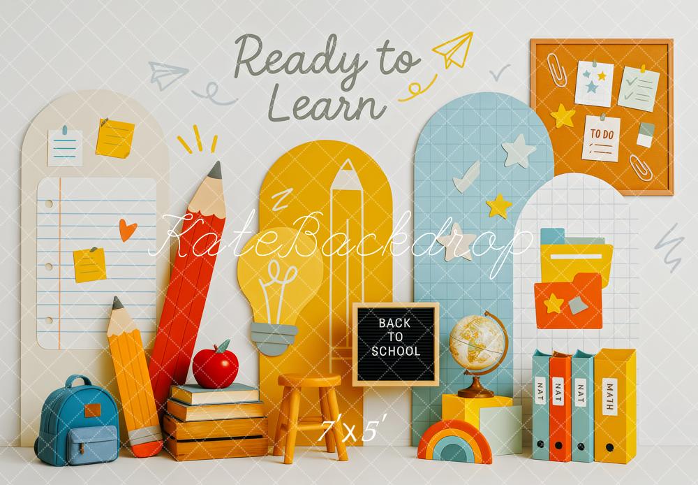 Kate Ready to Learn Backdrop Back To School Designed by Patty Roberts - Kate Backdrop AU