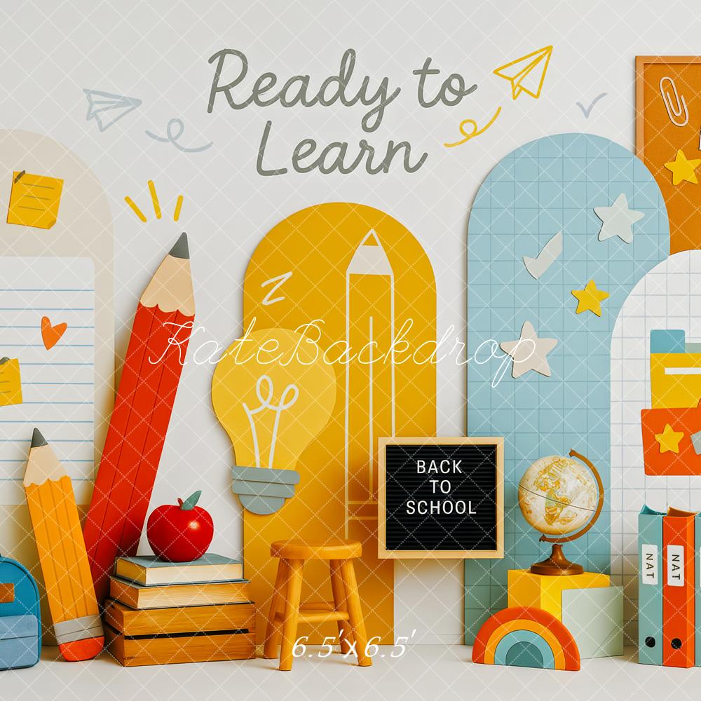 Kate Ready to Learn Backdrop Back To School Designed by Patty Roberts - Kate Backdrop AU