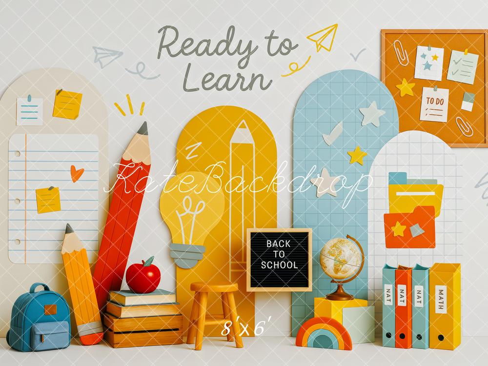 Kate Ready to Learn Backdrop Back To School Designed by Patty Roberts - Kate Backdrop AU