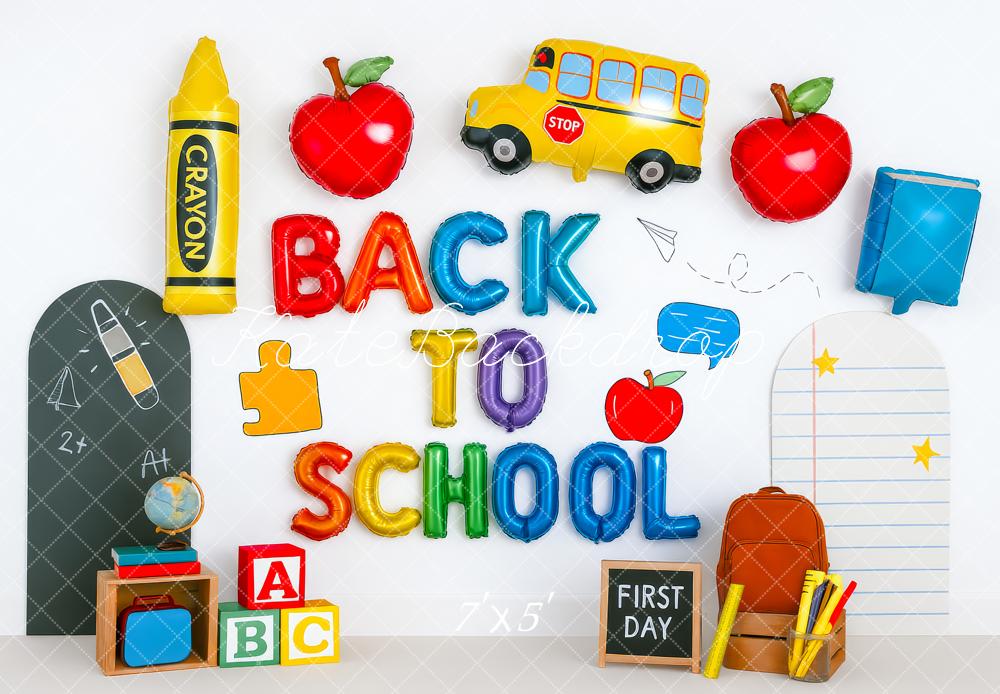 Kate Back To School Backdrop Primary Color Classroom Designed by Patty Roberts - Kate Backdrop AU