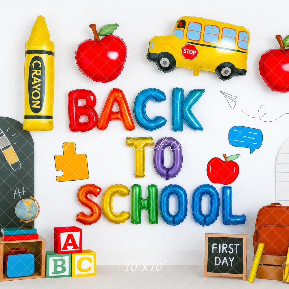 Kate Back To School Backdrop Primary Color Classroom Designed by Patty Roberts - Kate Backdrop AU
