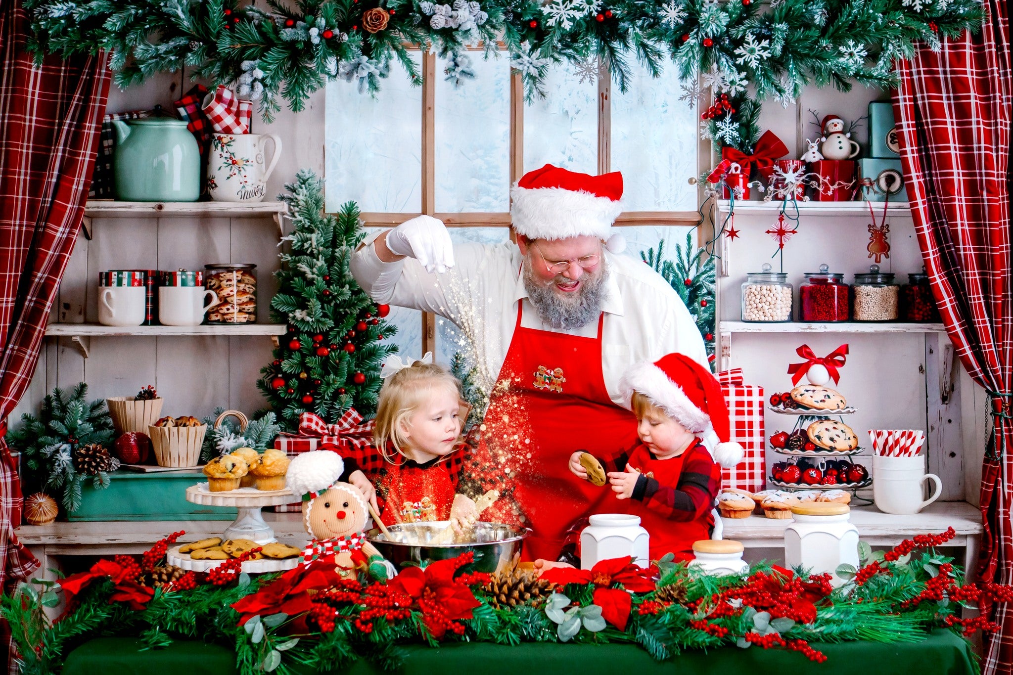 Kate Christmas Kitchen Backdrop Designed by Emetselch - Kate Backdrop AU