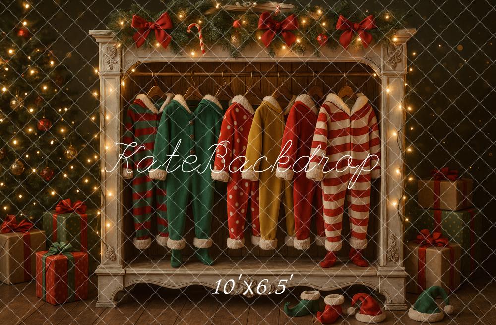 Kate Elf Closet Christmas Backdrop Designed by Ashley Paul - Kate Backdrop AU