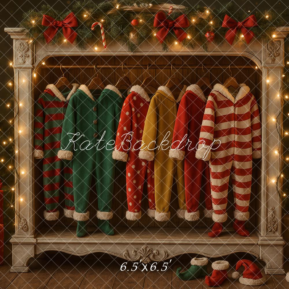 Kate Elf Closet Christmas Backdrop Designed by Ashley Paul - Kate Backdrop AU