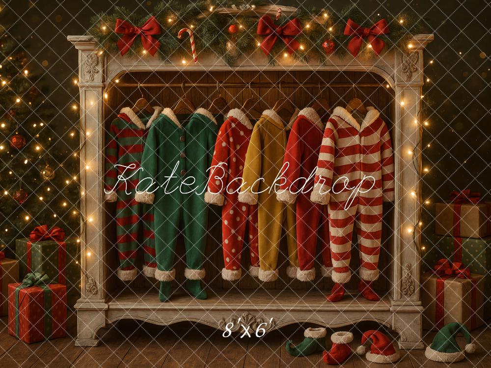 Kate Elf Closet Christmas Backdrop Designed by Ashley Paul - Kate Backdrop AU