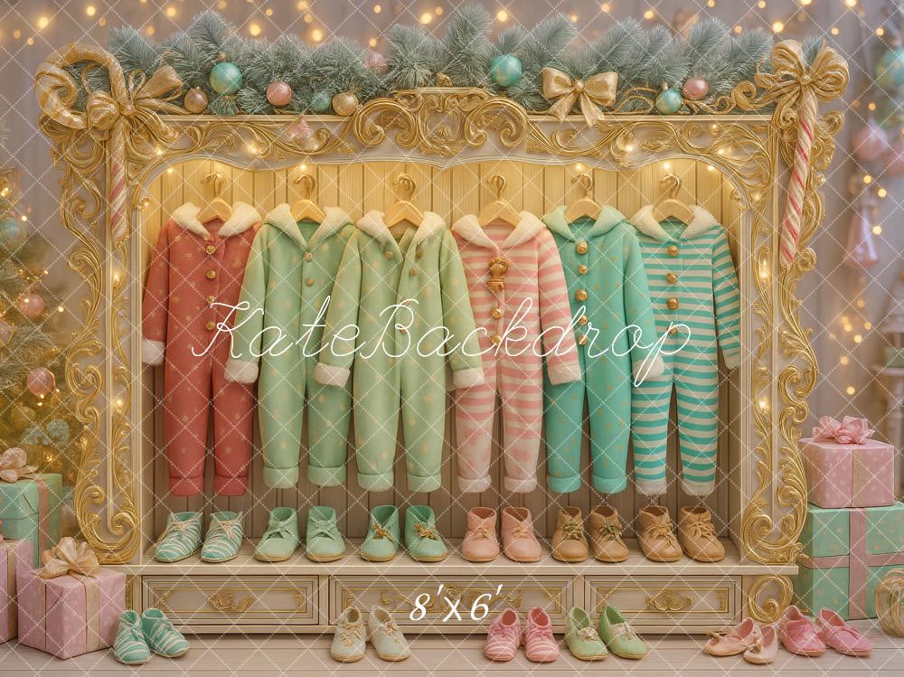 Kate Elf Closet Pastel Backdrop Wardrobe Designed by Ashley Paul - Kate Backdrop AU