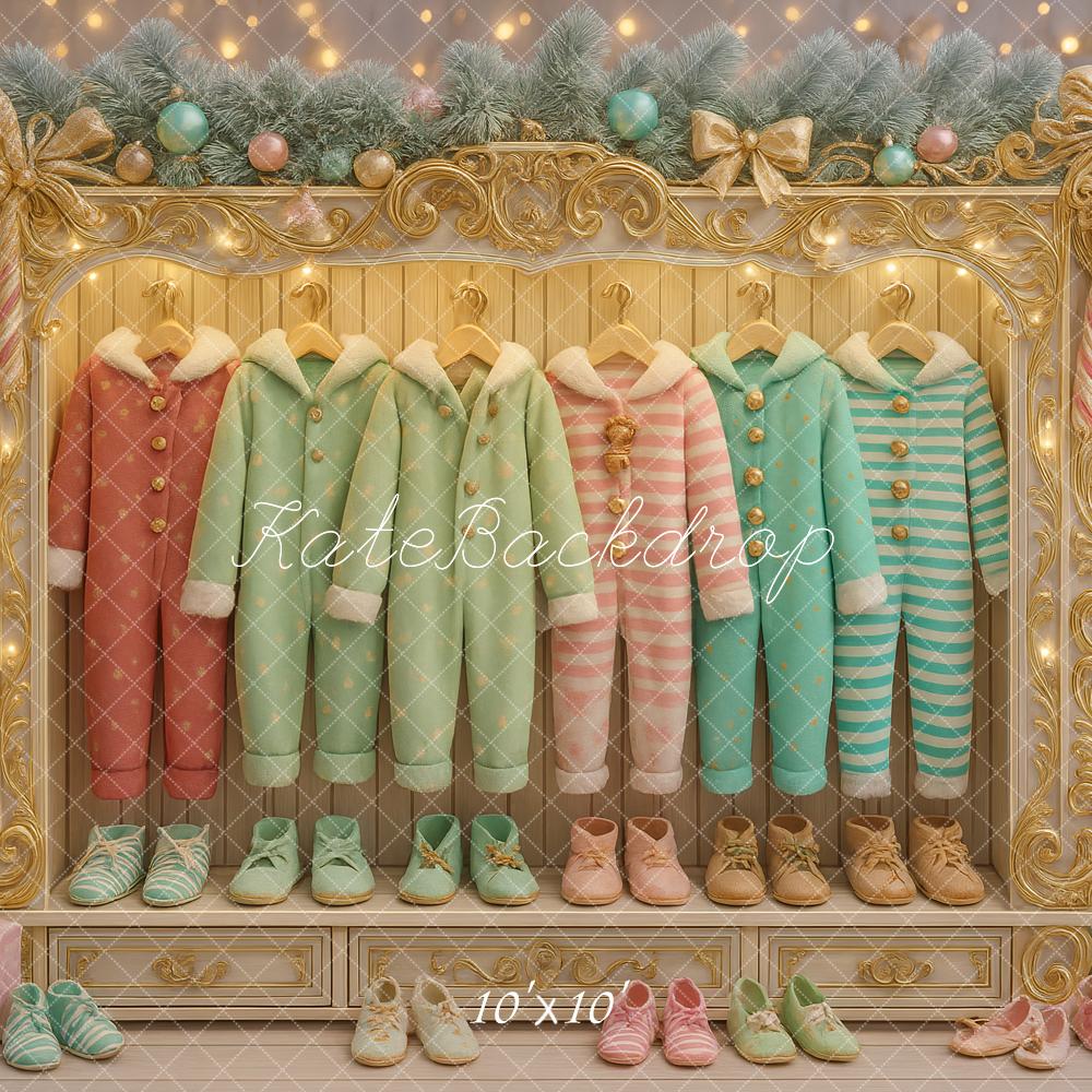 Kate Elf Closet Pastel Backdrop Wardrobe Designed by Ashley Paul - Kate Backdrop AU