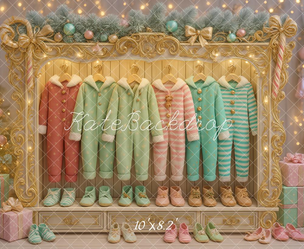 Kate Elf Closet Pastel Backdrop Wardrobe Designed by Ashley Paul - Kate Backdrop AU