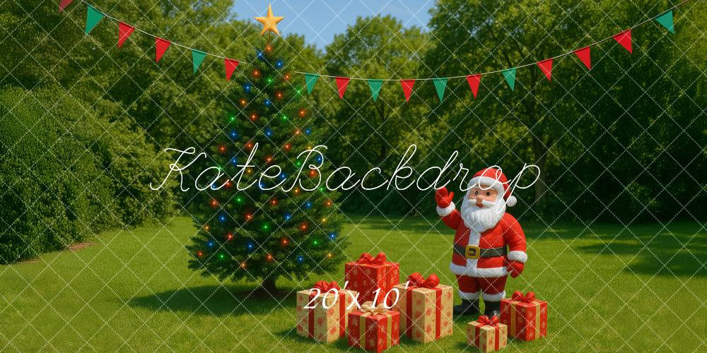 Kate Backyard Santa Backdrop Designed by Megan Leigh Photography - Kate Backdrop AU