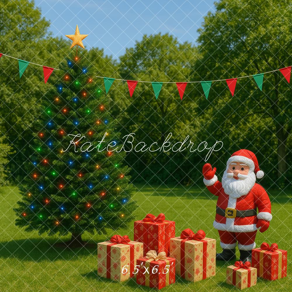 Kate Backyard Santa Backdrop Designed by Megan Leigh Photography - Kate Backdrop AU