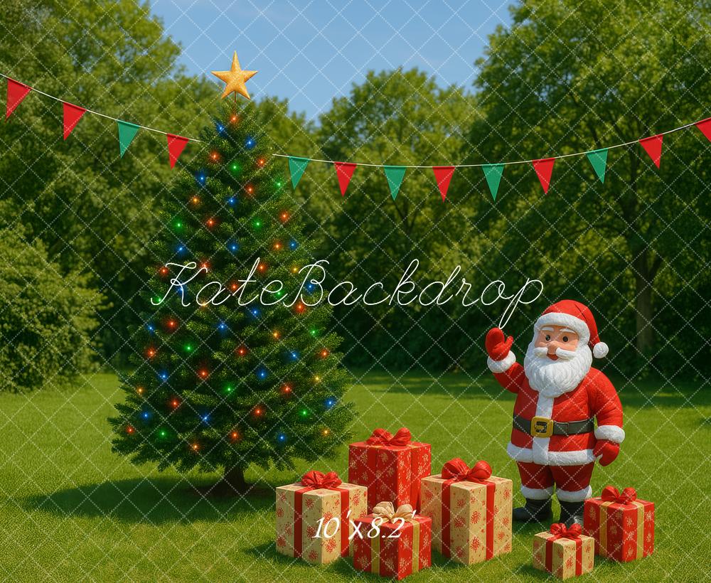 Kate Backyard Santa Backdrop Designed by Megan Leigh Photography - Kate Backdrop AU