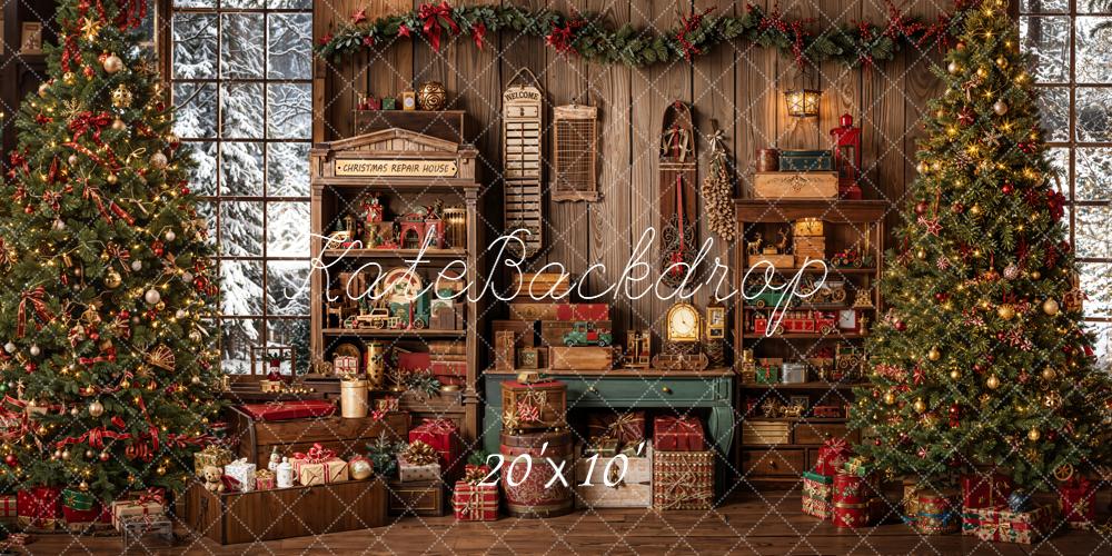 Kate Christmas Tree Wood Gifts Backdrop Designed by Emetselch