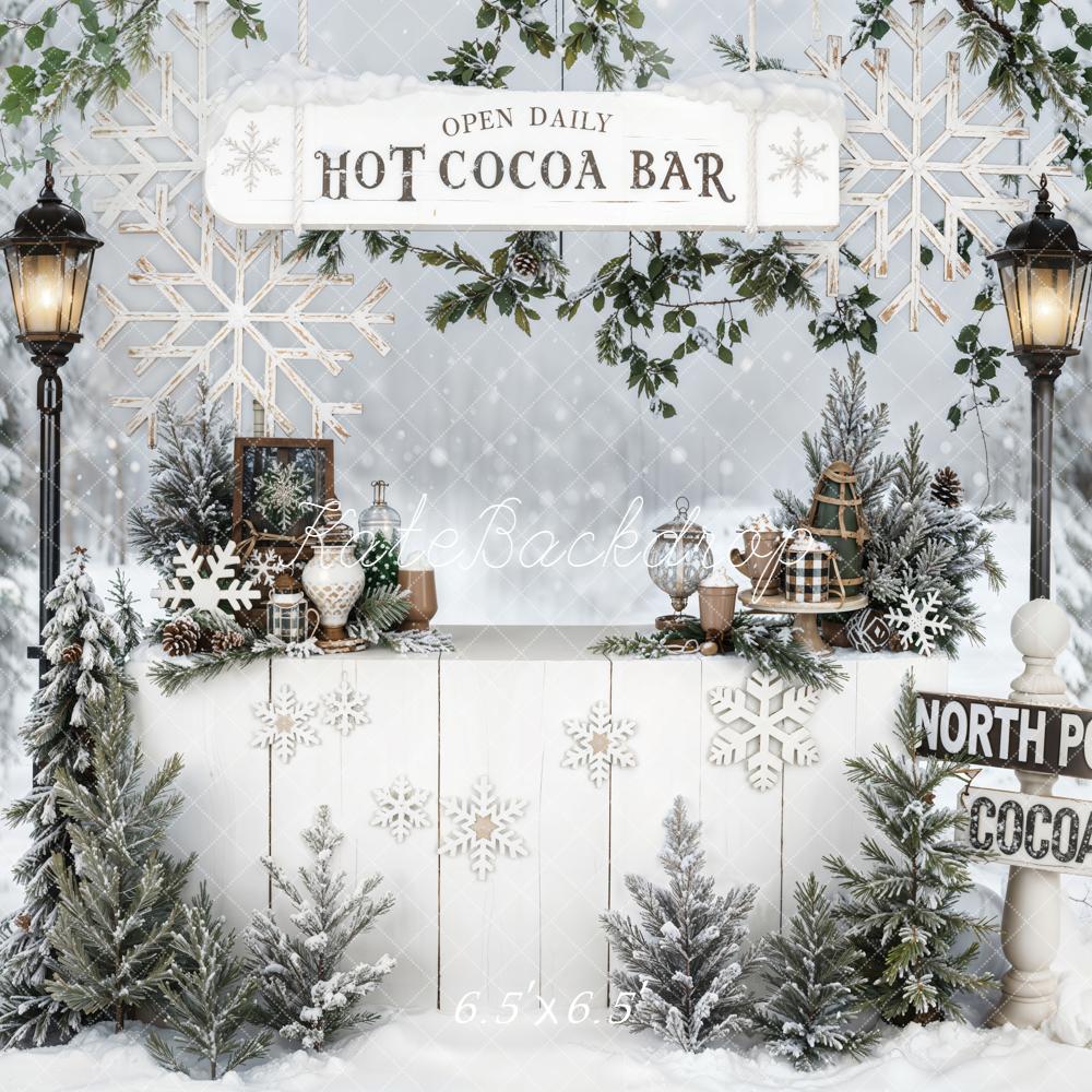 Kate Winter Hot Cocoa Bar Backdrop Designed by Chain - Kate Backdrop AU