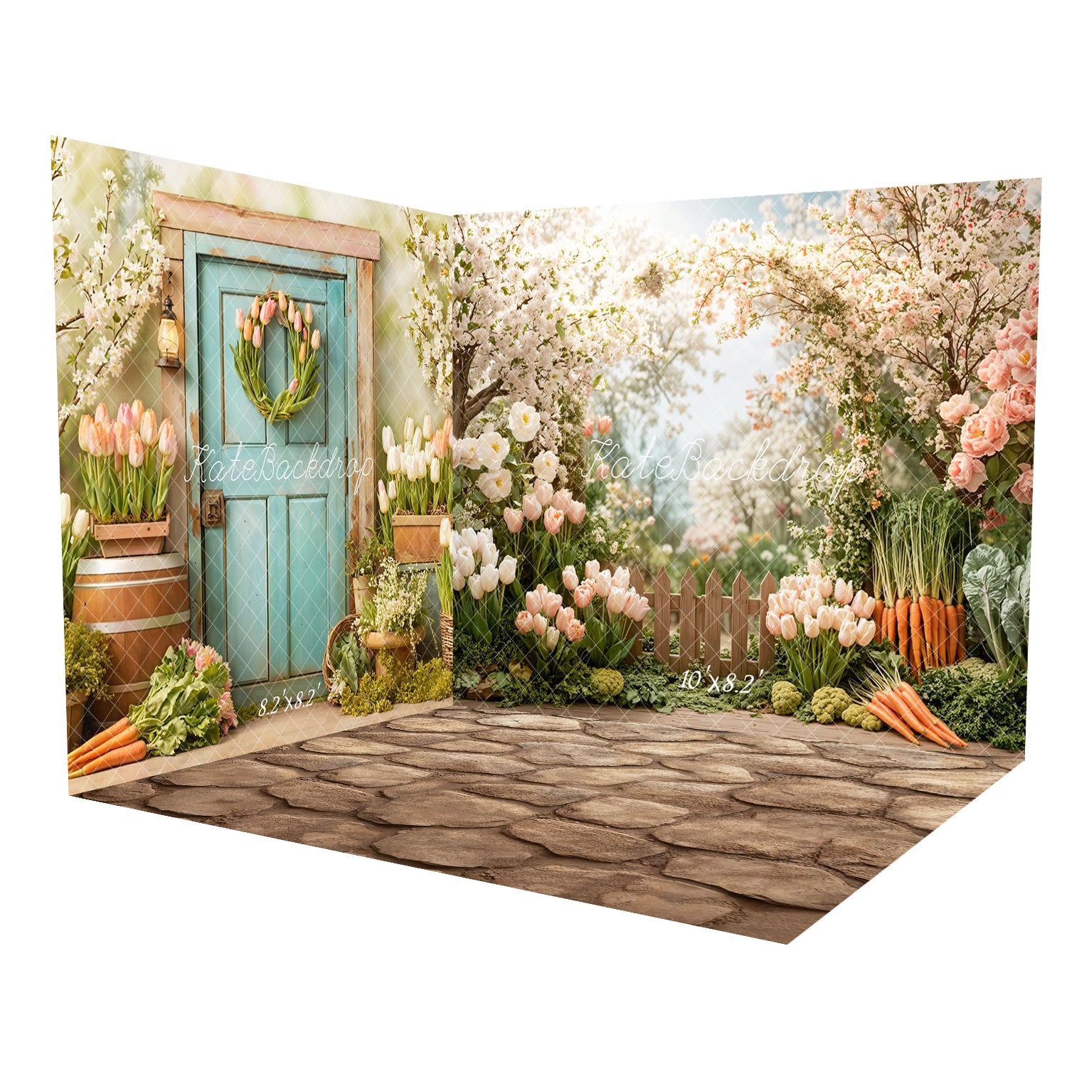 Kate Spring Garden Tulips Carrots Door Room Set