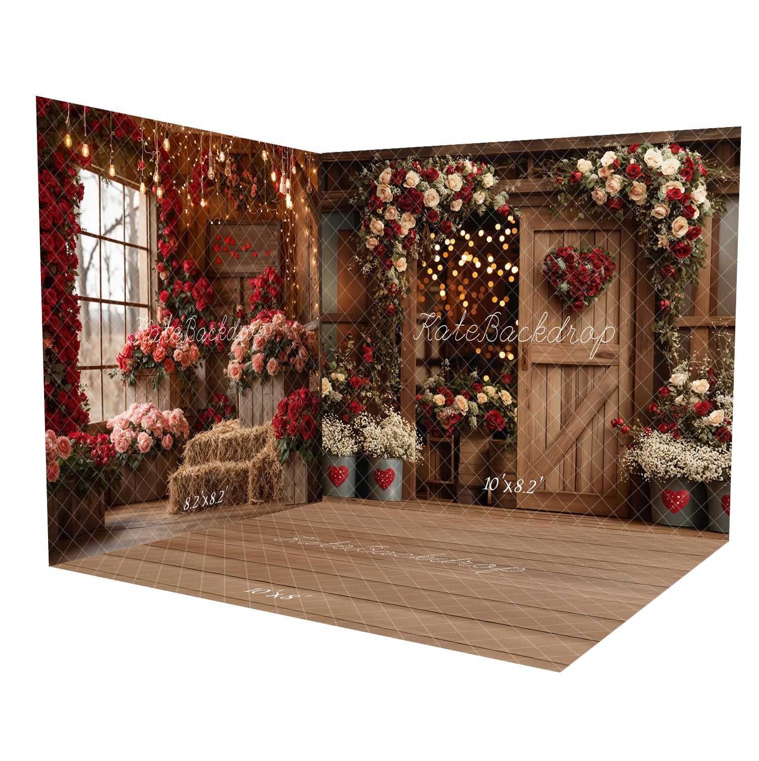 Kate Valentine's Day Bokeh Rose Window Door Room Set