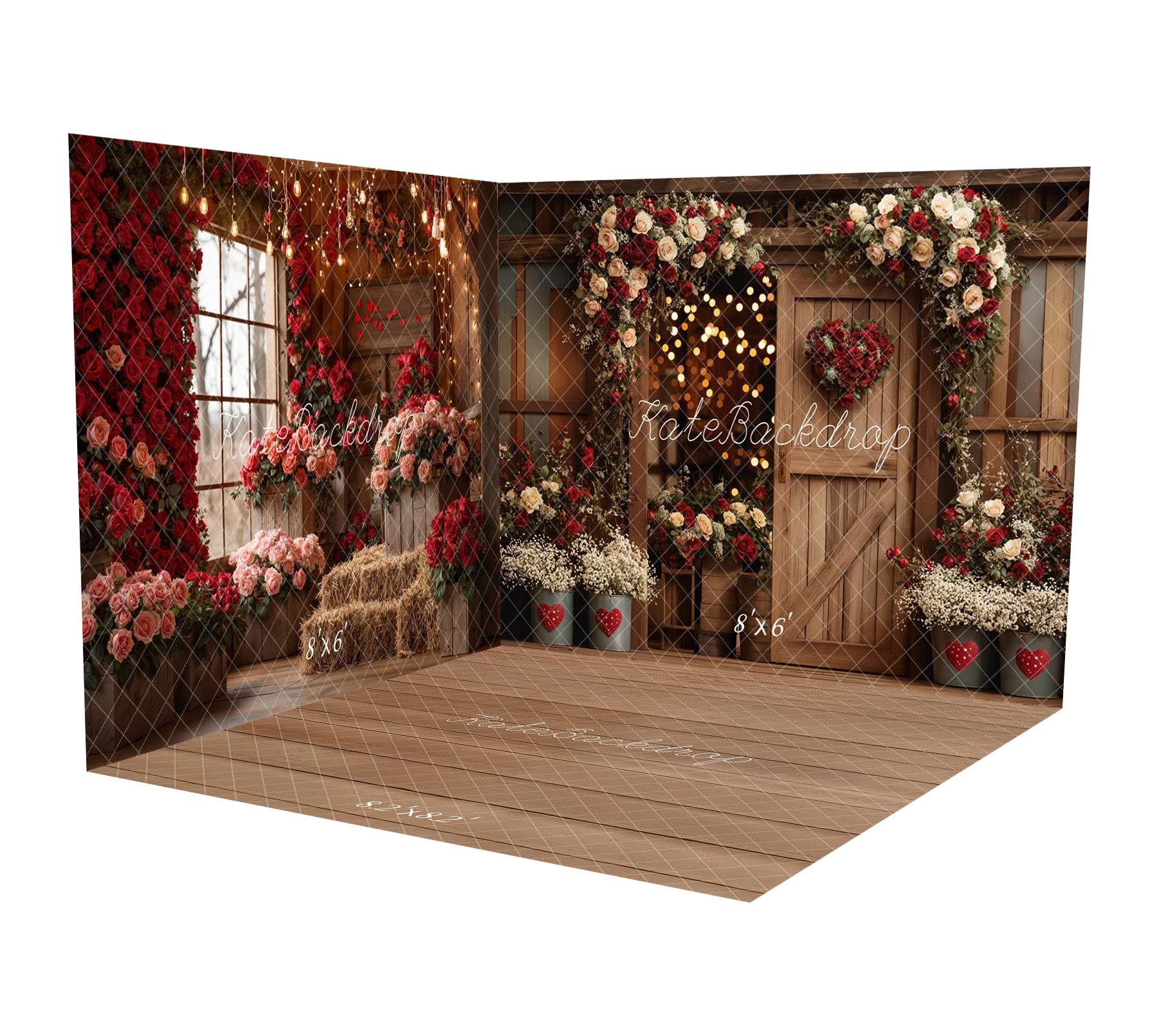 Kate Valentine's Day Bokeh Rose Window Door Room Set