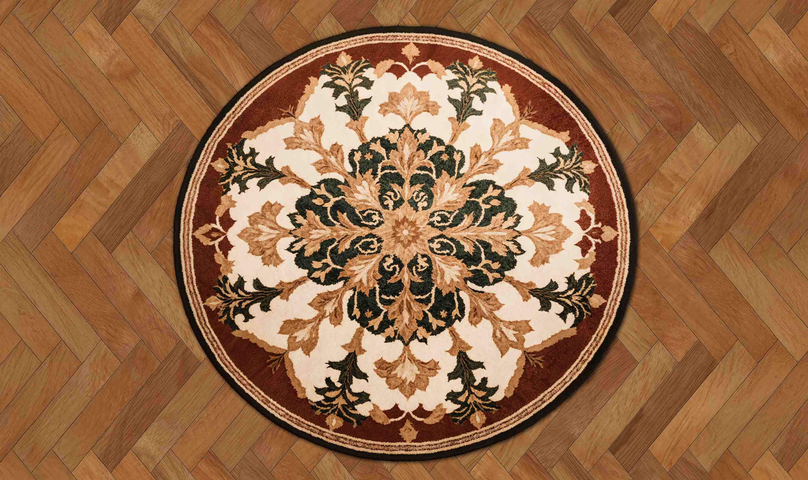 Kate Round Patterned Wooden Vinyl Backdrop Floor - Kate Backdrop AU
