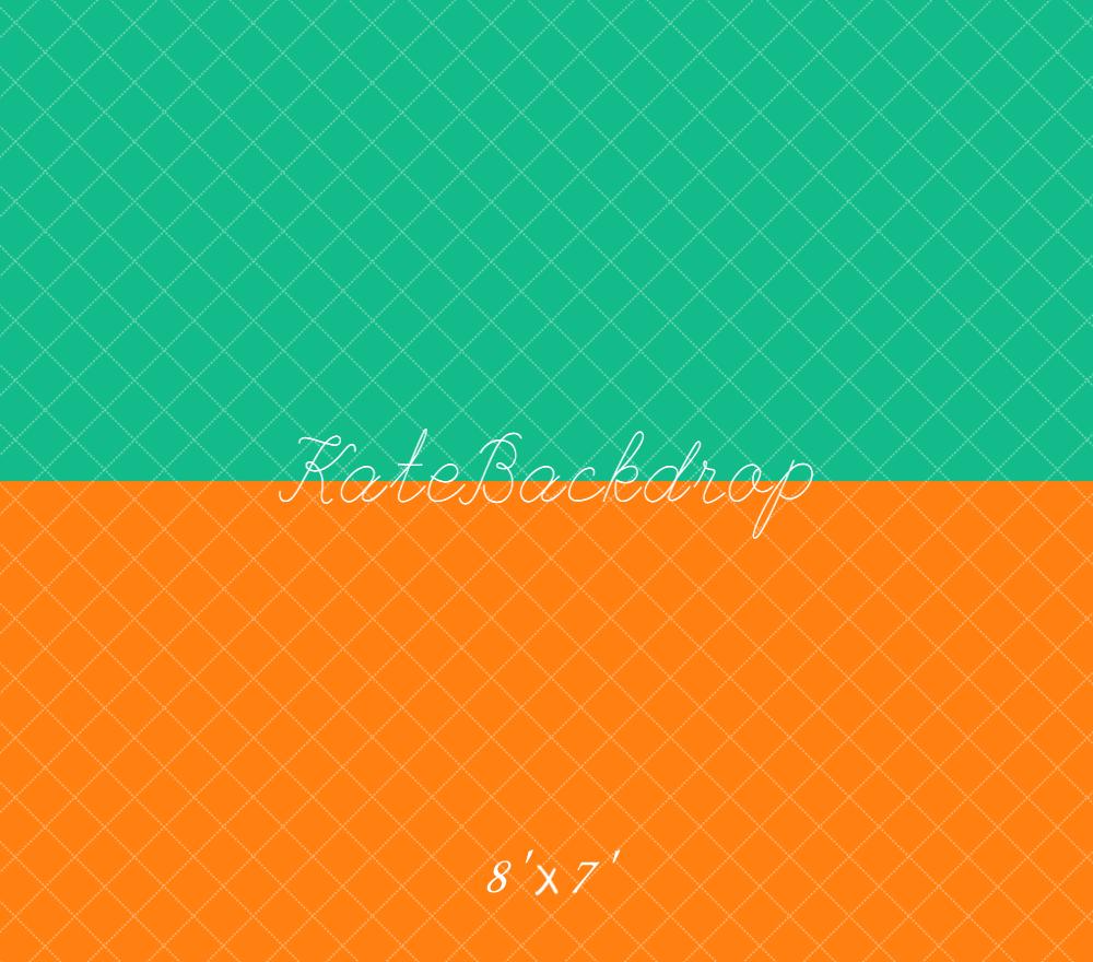 Kate Orange Green Vinyl Backdrop Floor - Kate Backdrop AU