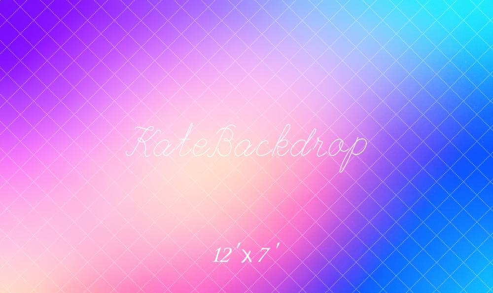 Kate Blue Purple Gradient Abstract Texture Vinyl Backdrop Floor