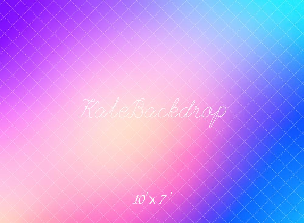 Kate Blue Purple Gradient Abstract Texture Vinyl Backdrop Floor