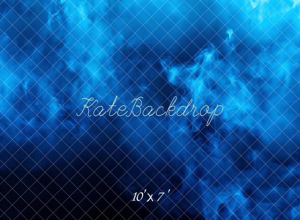 Kate Blue Abstract Smoke Vinyl Backdrop Floor