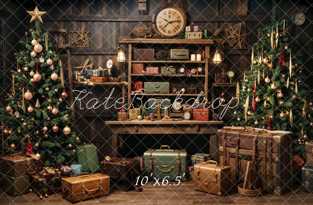 Kate Fleece Christmas Santa's Workshop Backdrop for Photography - Kate Backdrop AU