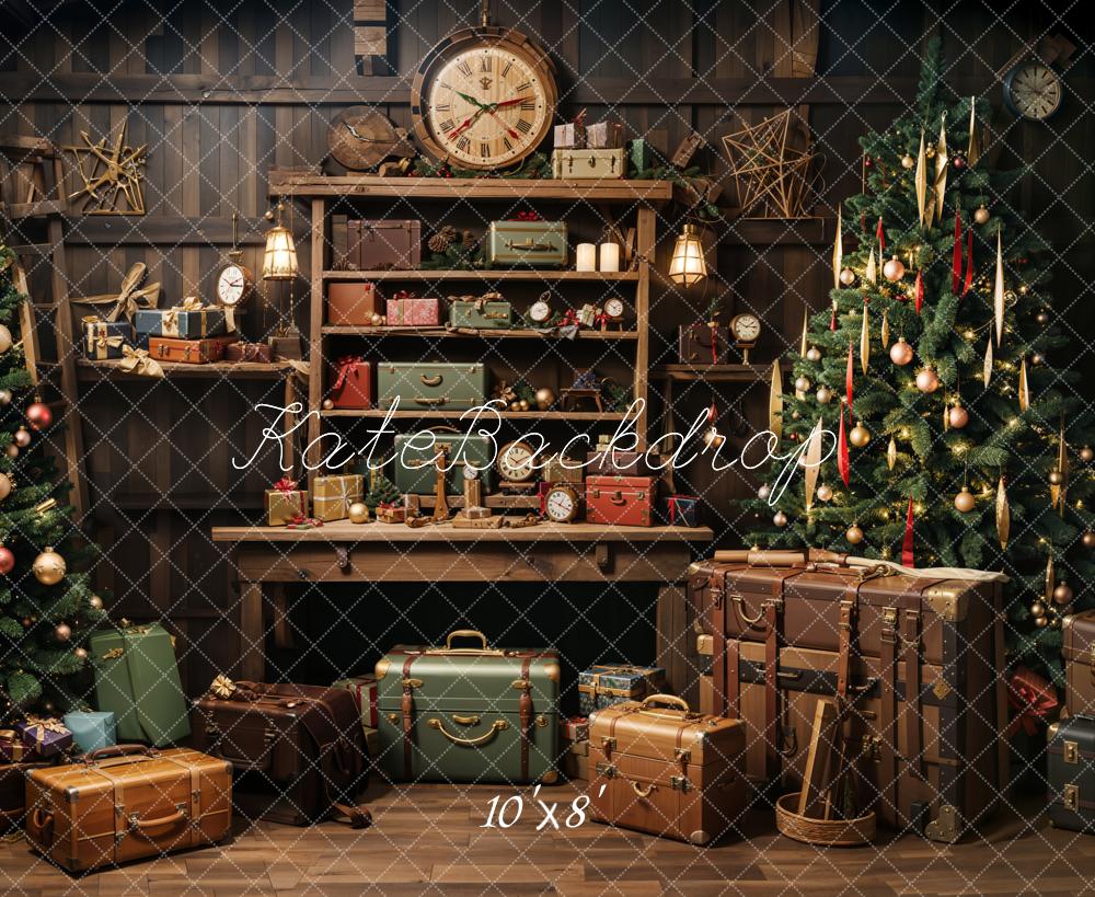 Kate Fleece Christmas Santa's Workshop Backdrop for Photography - Kate Backdrop AU