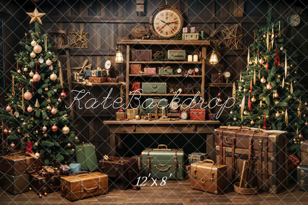 Kate Fleece Christmas Santa's Workshop Backdrop for Photography - Kate Backdrop AU