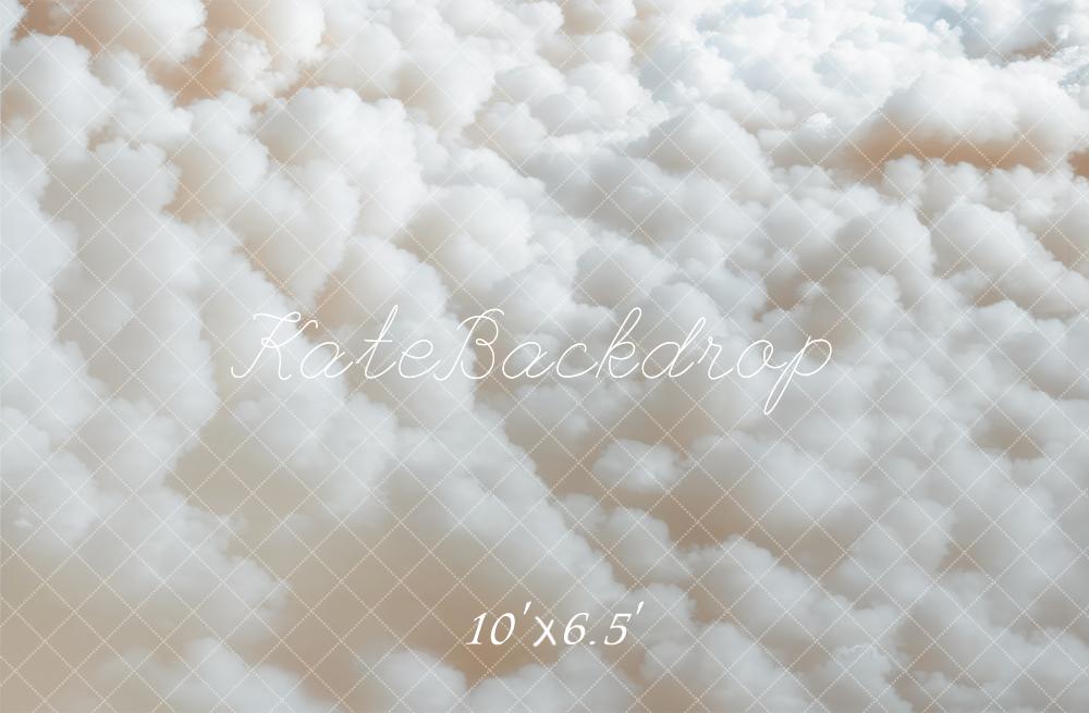 Kate Fleece White Clouds Backdrop Designed by Emetselch - Kate Backdrop AU