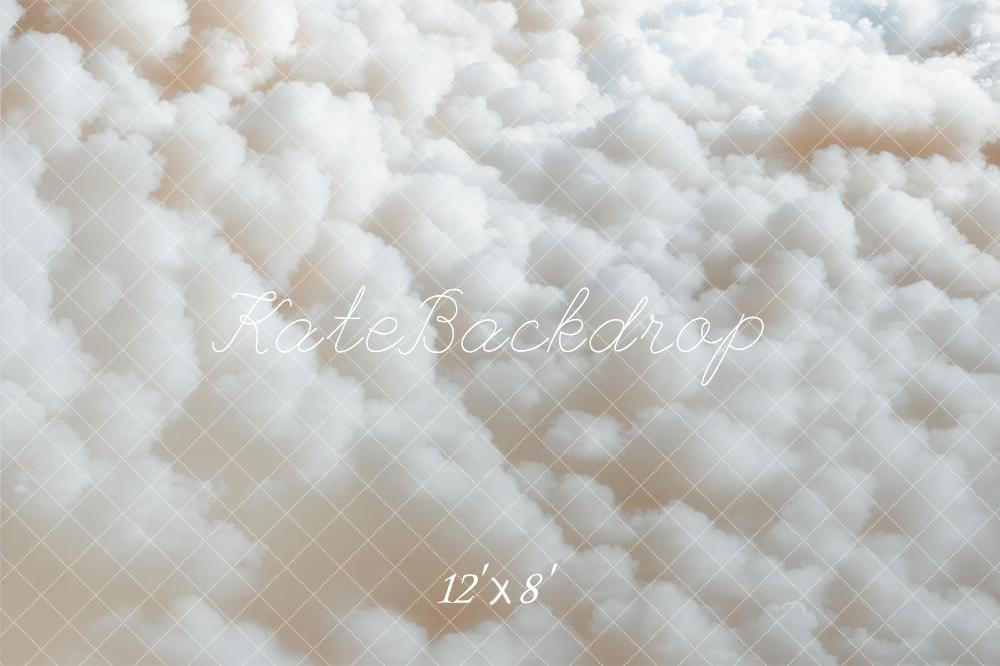Kate Fleece White Clouds Backdrop Designed by Emetselch - Kate Backdrop AU