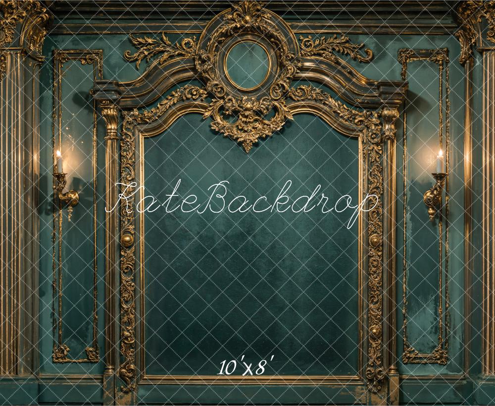 Kate Fleece Retro Green Wall Backdrop Designed by Emetselch - Kate Backdrop AU