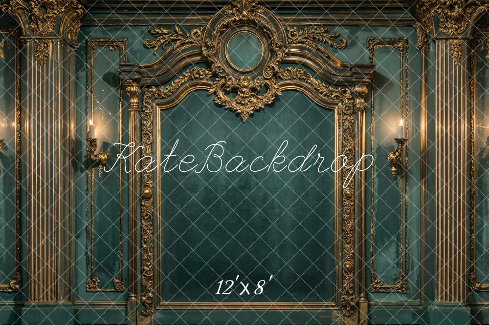 Kate Fleece Retro Green Wall Backdrop Designed by Emetselch - Kate Backdrop AU