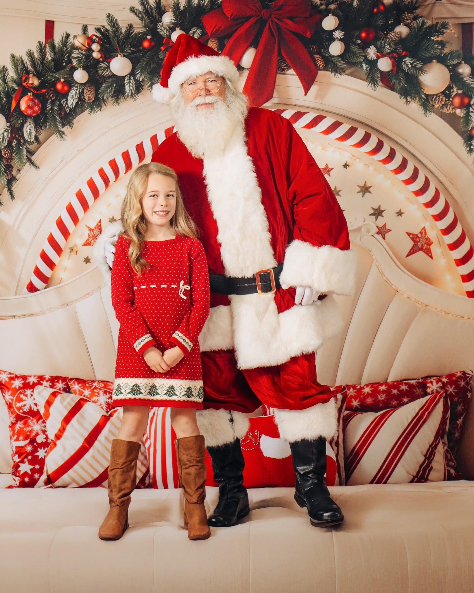 Kate Fleece Christmas Headboard Backdrop Designed by Emetselch - Kate Backdrop AU