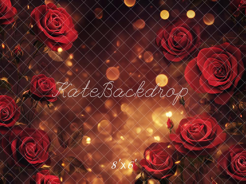 Kate Valentine's Day Roses Bokeh Backdrop Designed by Emetselch - Kate Backdrop AU