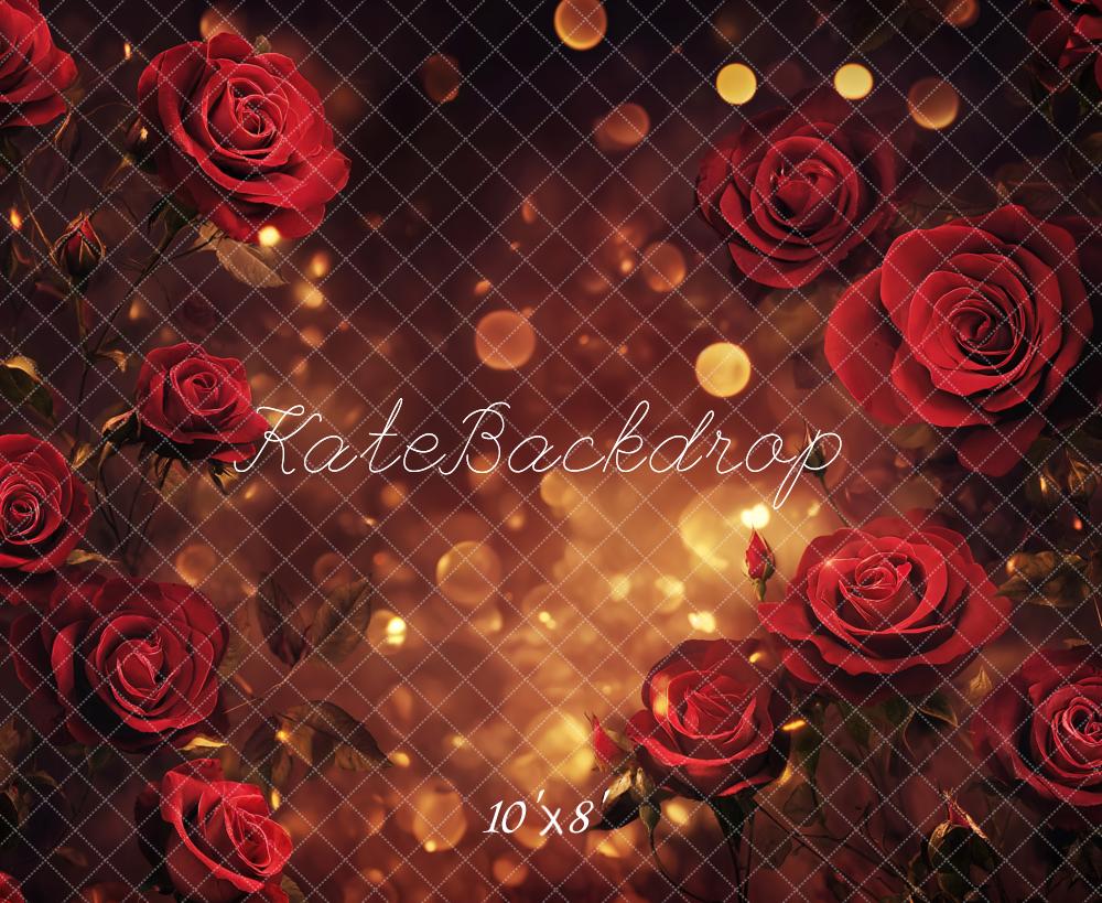 Kate Valentine's Day Roses Bokeh Backdrop Designed by Emetselch - Kate Backdrop AU