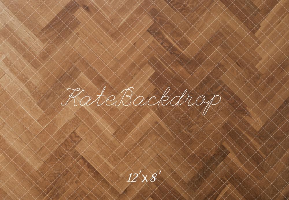Kate Fleece Brown Herringbone Floor Backdrop Designed by Kate Image - Kate Backdrop AU
