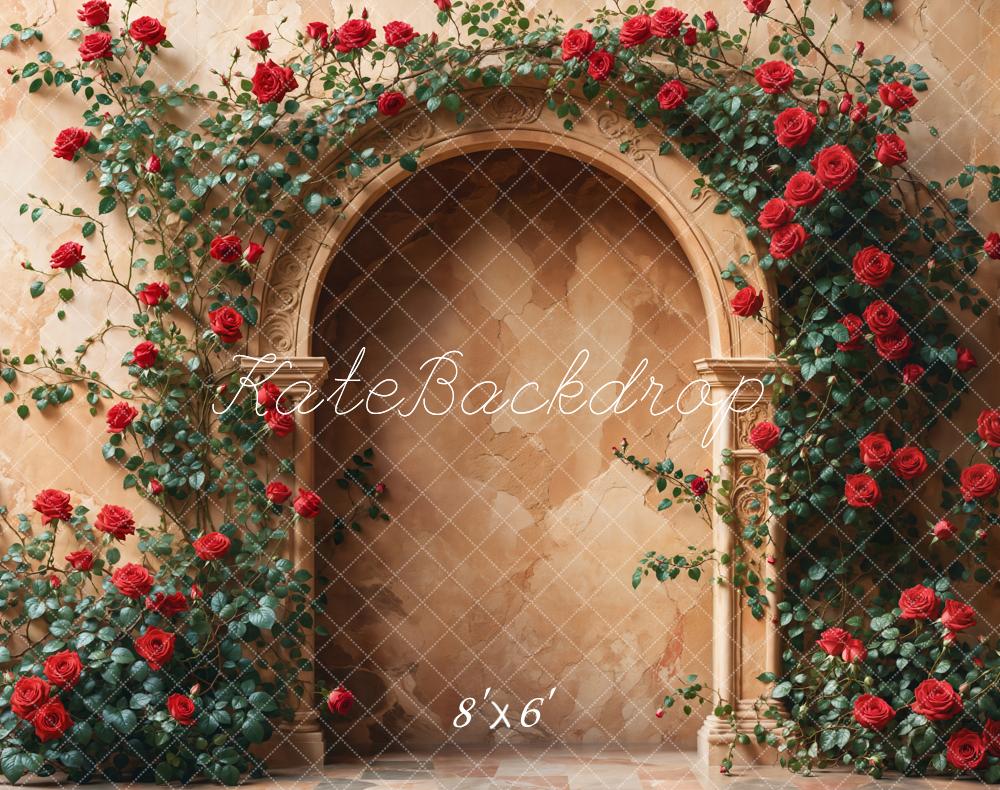 Kate Fleece Valentine's Day Backdrop Wedding Vintage Arch Designed by Emetselch - Kate Backdrop AU