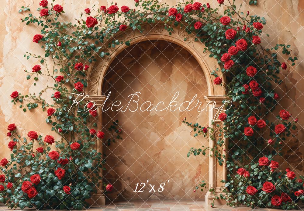 Kate Fleece Valentine's Day Backdrop Wedding Vintage Arch Designed by Emetselch - Kate Backdrop AU