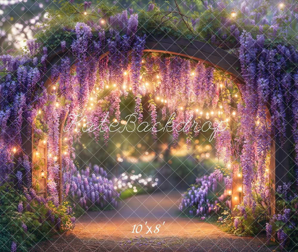 Kate Fleece Wisteria Dream Trail Arch Backdrop Designed by Emetselch - Kate Backdrop AU