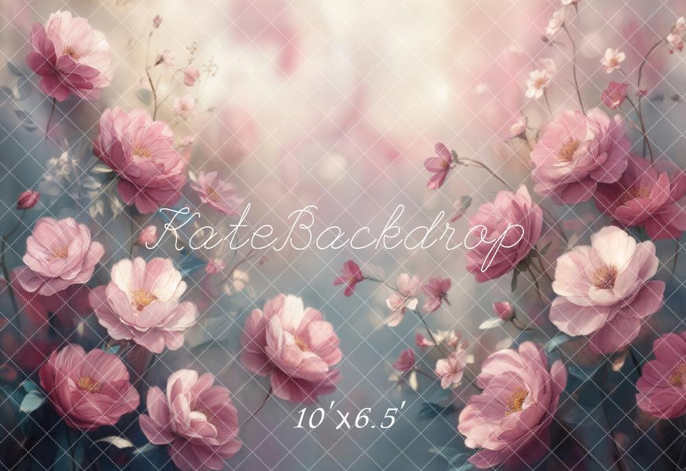 Kate Fine Art Pink Floral Backdrop Designed by Emetselch - Kate Backdrop AU