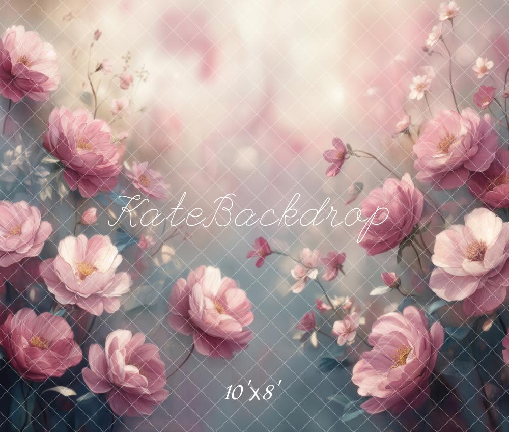 Kate Fine Art Pink Floral Backdrop Designed by Emetselch - Kate Backdrop AU