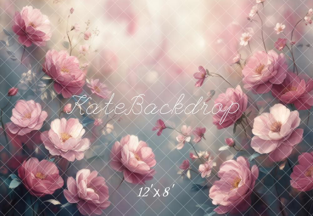 Kate Fine Art Pink Floral Backdrop Designed by Emetselch - Kate Backdrop AU