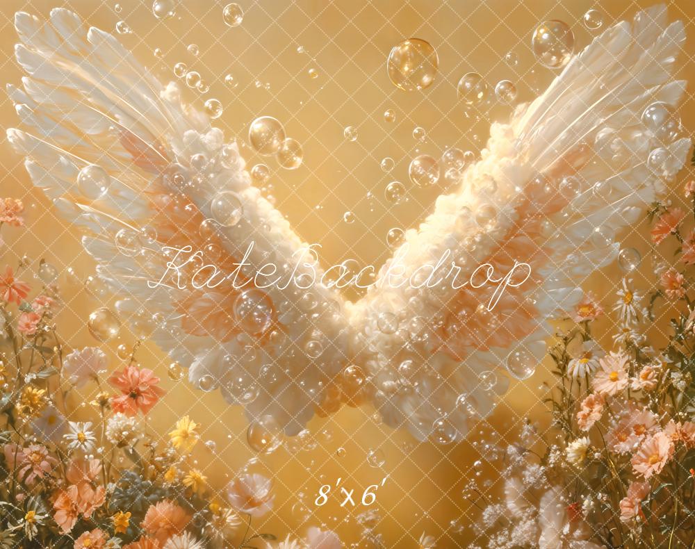 Kate Fleece Bubble Angel Wings Backdrop Designed by Emetselch - Kate Backdrop AU