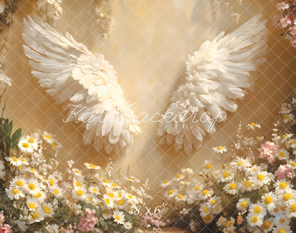 Kate Fleece Daisy Children Angel Wings Backdrop Designed by Emetselch - Kate Backdrop AU