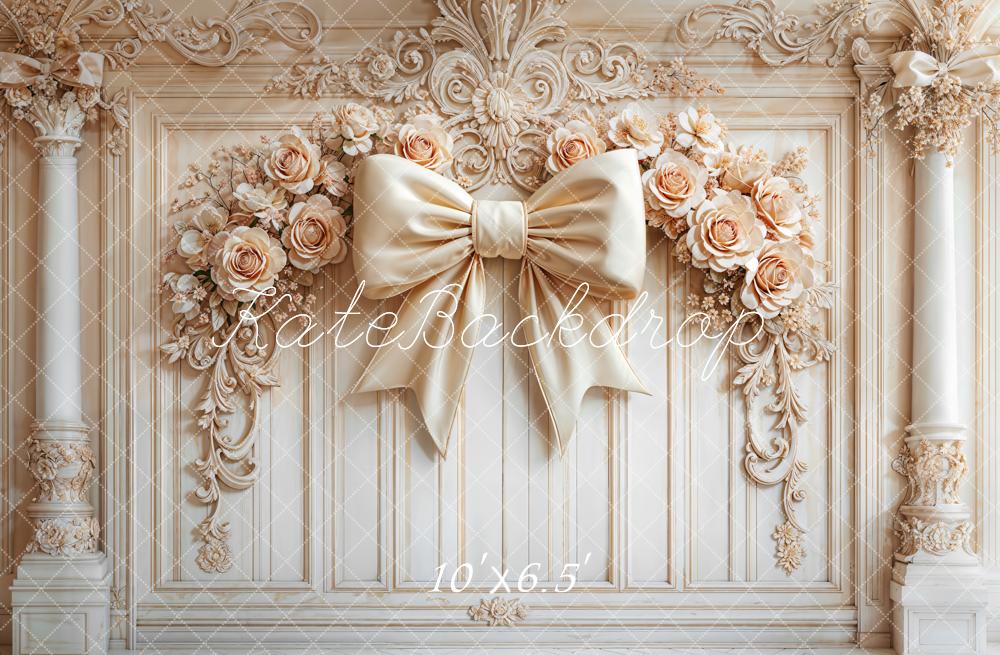 Kate Fleece Bow Retro Wall Backdrop Designed by Emetselch - Kate Backdrop AU