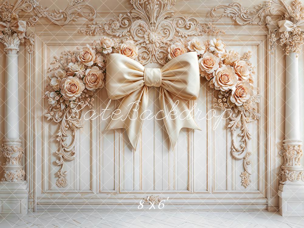 Kate Fleece Bow Retro Wall Backdrop Designed by Emetselch - Kate Backdrop AU