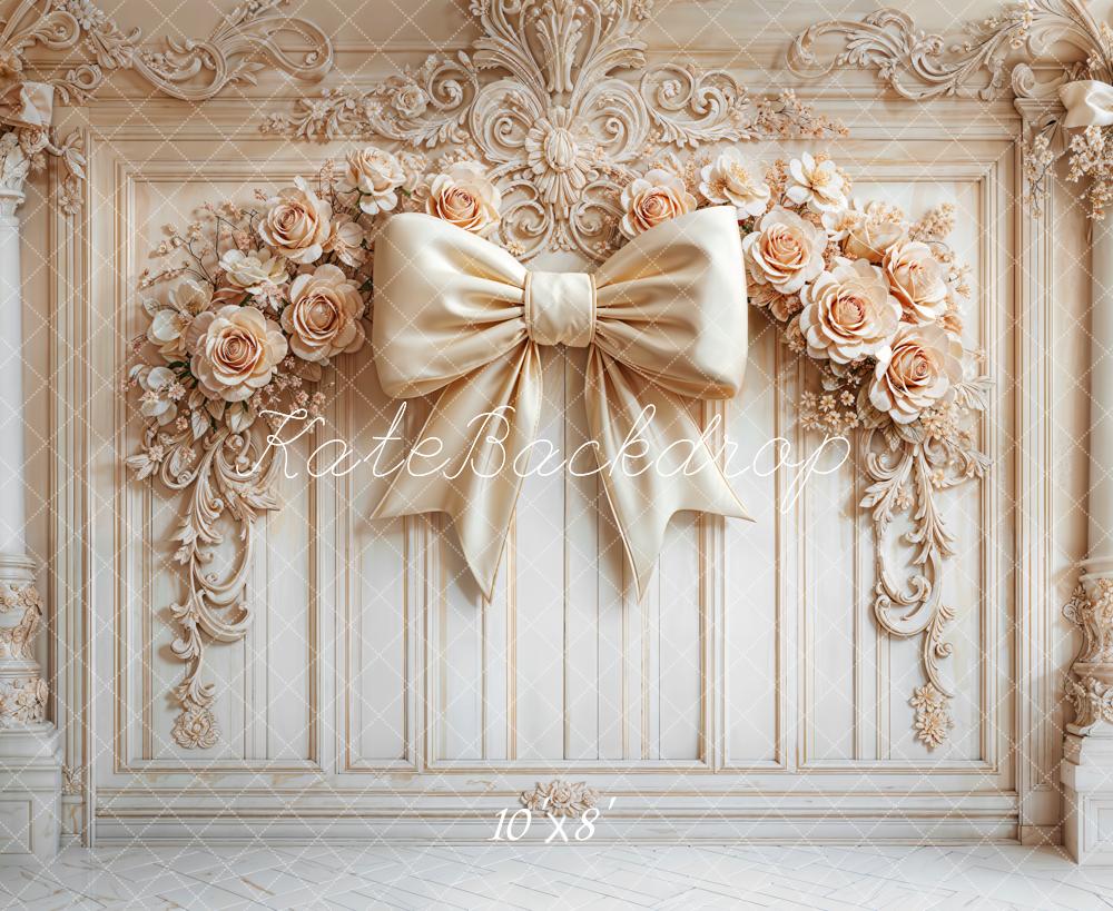 Kate Fleece Bow Retro Wall Backdrop Designed by Emetselch - Kate Backdrop AU