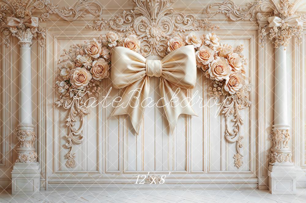 Kate Fleece Bow Retro Wall Backdrop Designed by Emetselch - Kate Backdrop AU